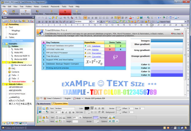 TreeDBNotes workspace